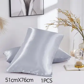 

2 Colos Silk Pillowcase Queen Home Decoration Cozy Standard Silk Silk Satin Pillow Case Bedding Pillowcase Solid Color Comfort