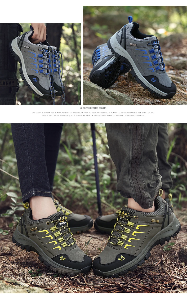GRITION Водонепроницаемая Мужская обувь для походов зимние тактические ботинки Уличная обувь для альпинизма Противоскользящие Горный туризм