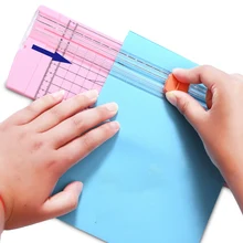 Триммер для скрапбукинга с бумажной фотоэтикеткой с защитной защитой для офисного использования, бумажный триммер, безопасный коврик для резки, линейка для A4 A5