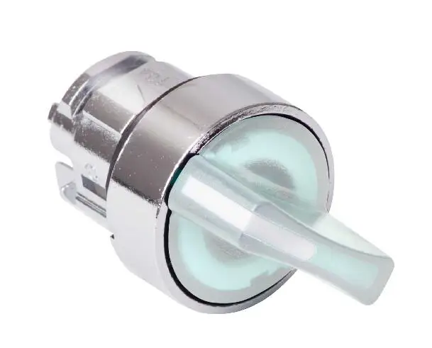 ZB4BK1213 White illuminated selector switch head &Oslash;22 2-position stay put