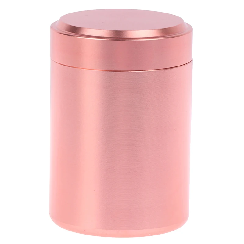 Rose Gold 1 шт. металлические алюминиевые запечатанные банки портативный дорожный чай герметичный запах Прочный Контейнер хранение банка 65*45 мм - Цвет: Rose Gold
