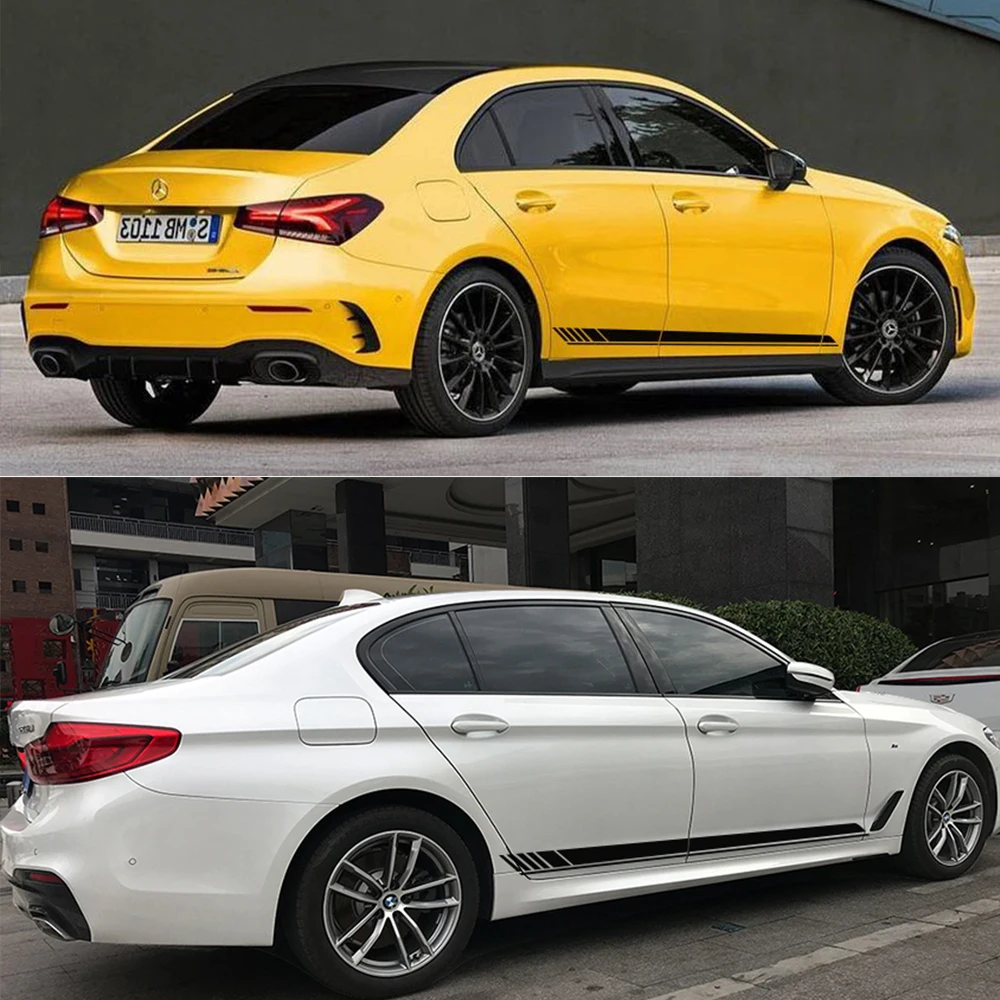 Виниловые наклейки для тела спортивные гоночные длинные Amg универсальные сделай