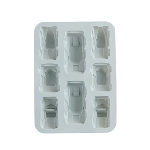 New Car Silicone Cake Mold Large 6 Cavity Car Modeling Silicone Mold DIY Kitchen Baking Tools Ice Grid Mold Easy Release - Цвет: Синий