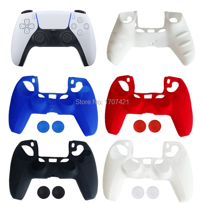Soft Silicone Gel Rubber Case Cover For Playstation 5 Ps5 Controller Skin Protection Case For Ps5 Slim Gamepad Controle Cases Aliexpress