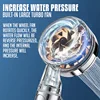 Pressurized Nozzle Turbo Shower Head One-Key Stop Water Saving High Pressure Shower Head Magic Water Line Bathroom Accessor 2