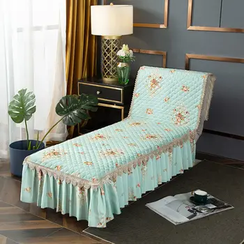 

Fyjafon Sofa Cover L shape sofa Armless Sofa Towel Anti-slip Sofa Towel 3 sides 30cm Edge Machine washable Slipcover Blue Green