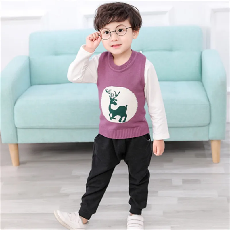 

[Smart Prince] Spring And Autumn Small CHILDREN'S Boy Sweater Waistcoat CHILDREN'S Three-piece Suit CHILDREN'S Suit
