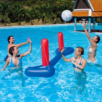 

Swimming pool accessories Water volleyball net inflatable volleyball rack Goal throws basketball Water entertainment facilities
