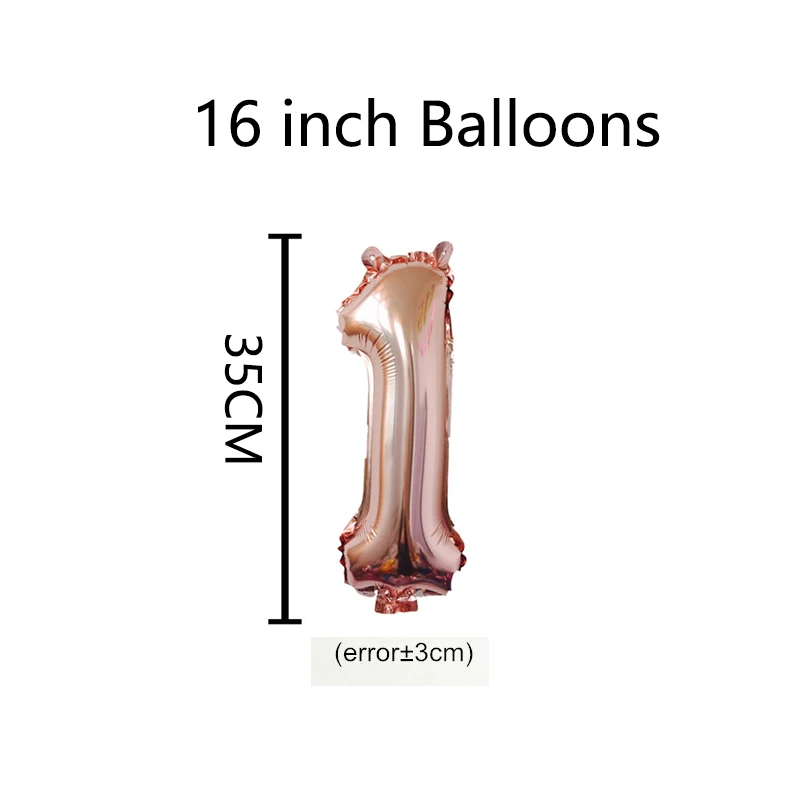 16, 32, 40 дюймов номер воздушный шар из фольги шар розовое золото цифровой Globos свадьба с днем рождения украшения Baby Shower поставки