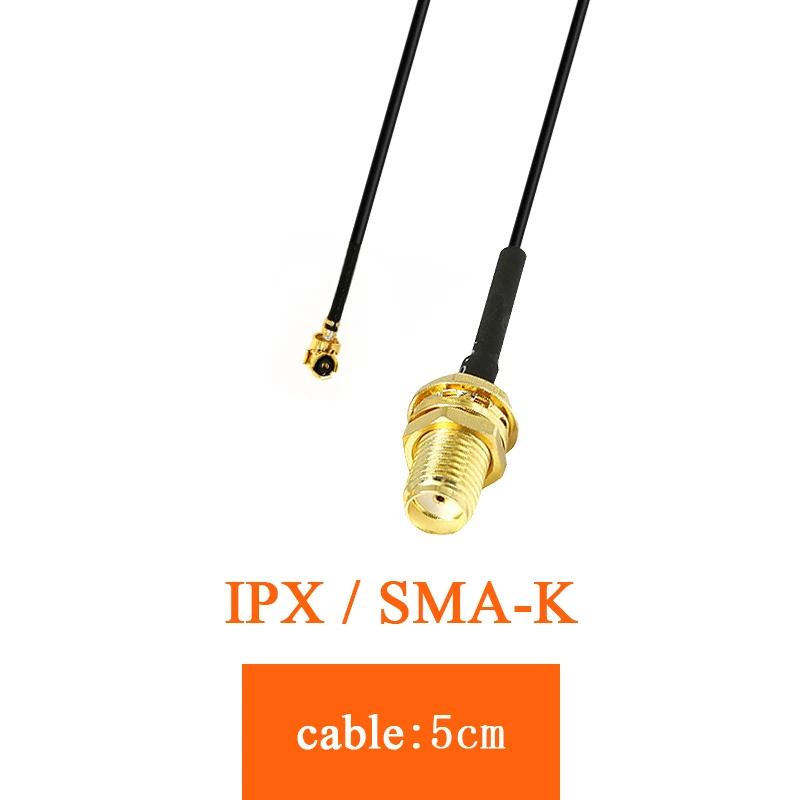 2 шт. антенный адаптер IPX IPEX расширяемый кабель для SMA женский RP SMA Мужской Фидер косичка удлинитель провода - Цвет: IPX-to SMA-K 5cm