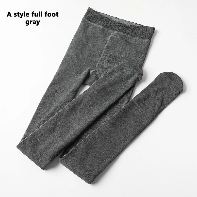 gray full foot 380 г плюс бархатные плотные зимние колготки женские трикотажные колготки collant femme сексуальные трусики rajstopy kepp теплые medias de mujer 199 - Цвет: gray full foot