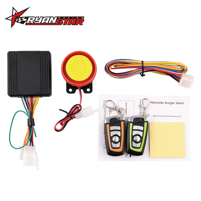 

Cross Border Hot Sales Motorcycle Anti-theft Alarm 12V Universal Accessories Protection Motor Remote Control Engine Start