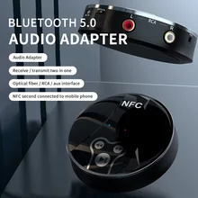 Récepteur Bluetooth adaptateur 5.0 sans fil NFC Auido RCA, optique, 3.5mm, faible latence, son pour Streaming de musique à domicile, 3.5mm