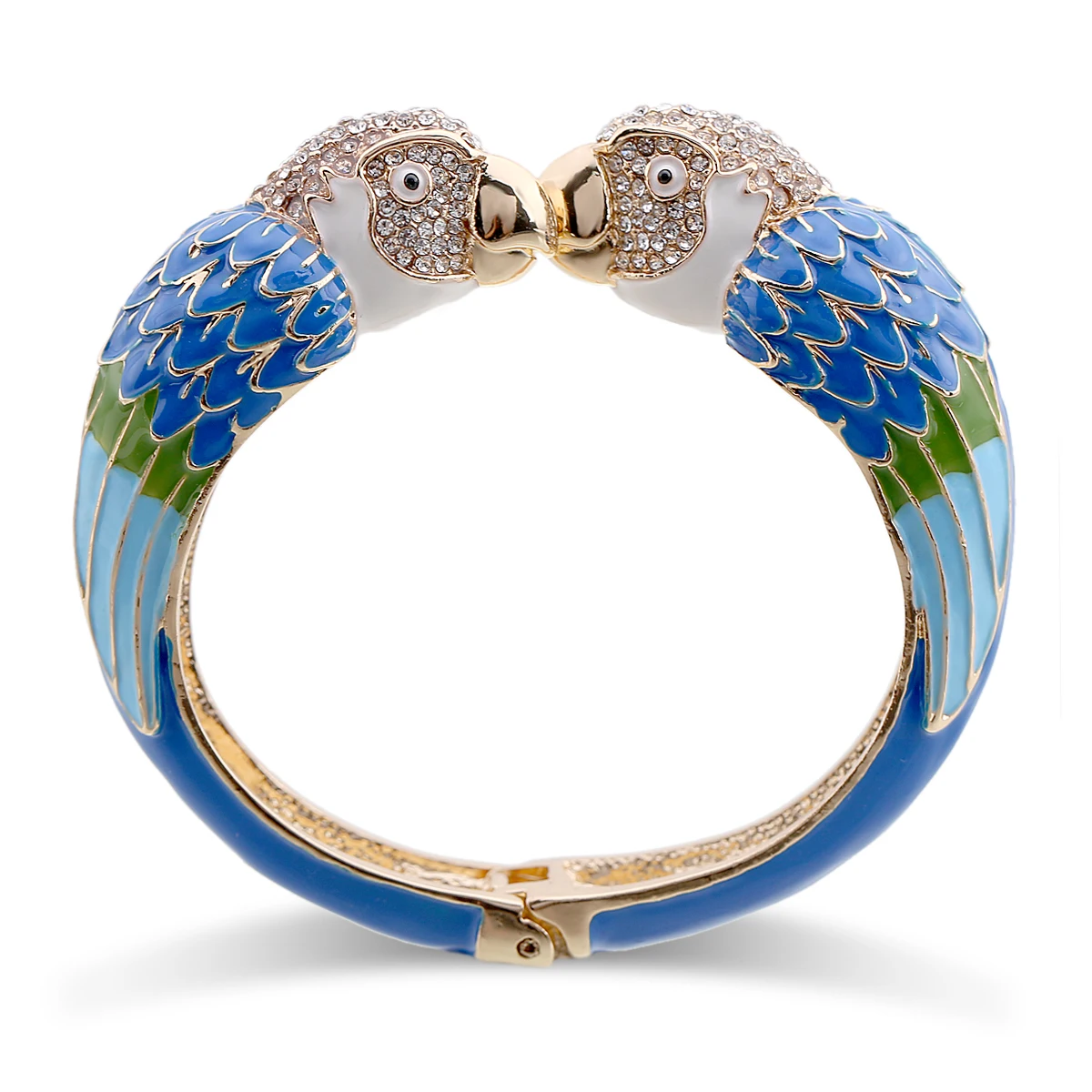 KAYMEN Hot Selling Luxury Enamel Colourfull Animal Parrot Cuff Bracelet Bangle 7 Colors for Women Girls Teens Nice Jewelry 3328 5