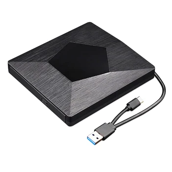 

USB3.0 External CD DVD Universal Drive, Portable USB / Type-C External Optical Drive CD / DVD Burner(2 Pack)