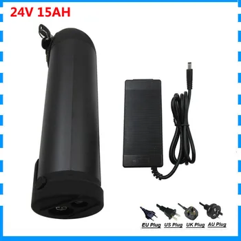 

250W 24v 15ah Lithium Battery 350W 24V water bottle e bike battery pack 15A BMS with 2A Charger Free customs fee