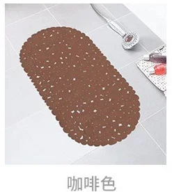 Chocolate color Sholisa 69x35 см скандинавский ПВХ стиль нескользящий мягкий коврик для ванной комнаты безопасный коврик для душа пластиковый точечный коврик для ванной комнаты - Цвет: Chocolate color