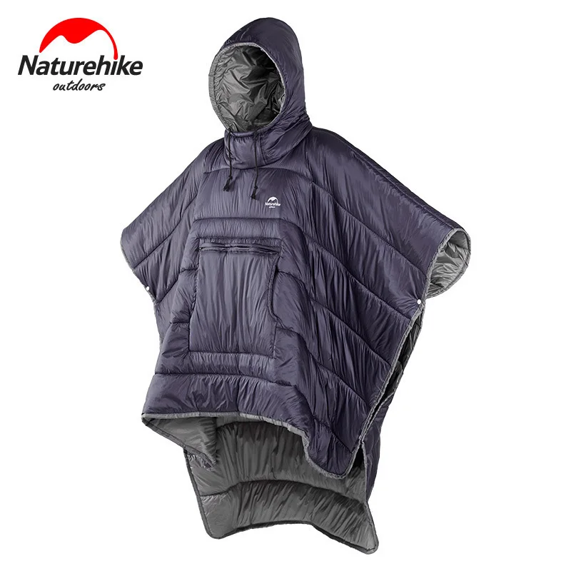 

Waterproof Sleeping Bag Cloak Winter Warm Outdoor Camping Quilt Blanket Unisex With Front Pocket Warm Jacket