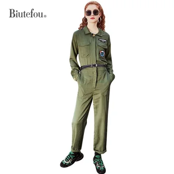 

2020 Summer new arrival Overalls fashion armygreen women Rompers