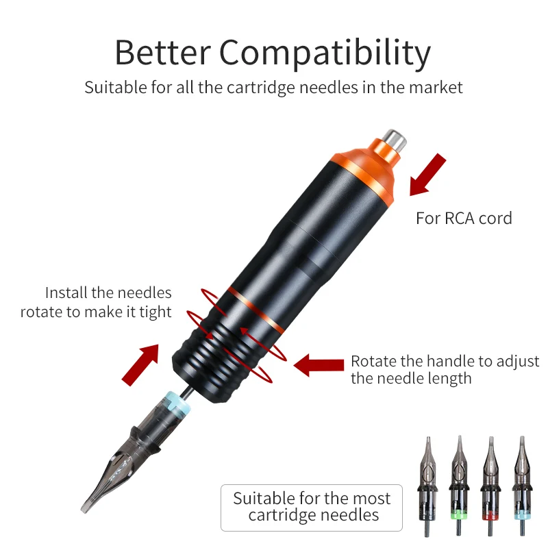  Powerful Tattoo Pen Rotary Tattoo Gun Machine Aluminum Alloy Electric RCA Motor Tattoo Machine for 