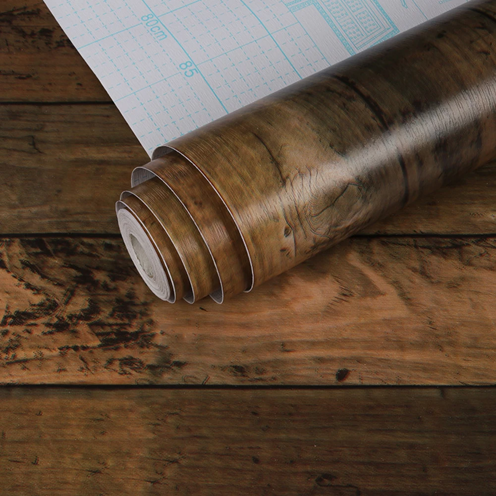 Yazi черная деревянная контактная бумага водостойкая самоклеящаяся пленка для стен для шкафов столешницы деревянная Наклейка Настенная бумага