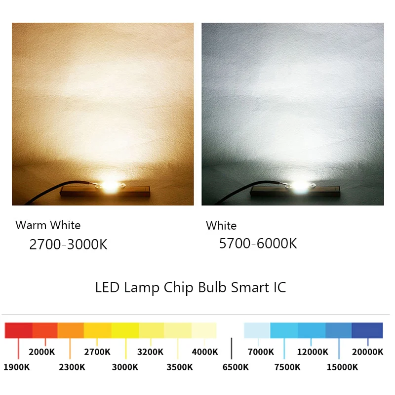 LED COB Chip Lamp 3W 5W 7W 9W 220V LED Bulb Input Smart IC No Driver High Lumens For DIY LED Flood Light Downlight Spotlight