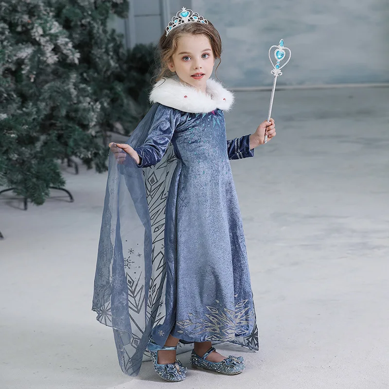 frozen girl Elsa dress girl princess Anna dress princess dress kids dresses for girls new year costume