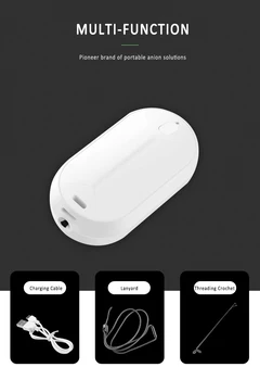 

Mini Portable Air Purifier Necklace Wearable Cleaner Negative Ion Household Living Room Generator Remove Haze Air Freshener