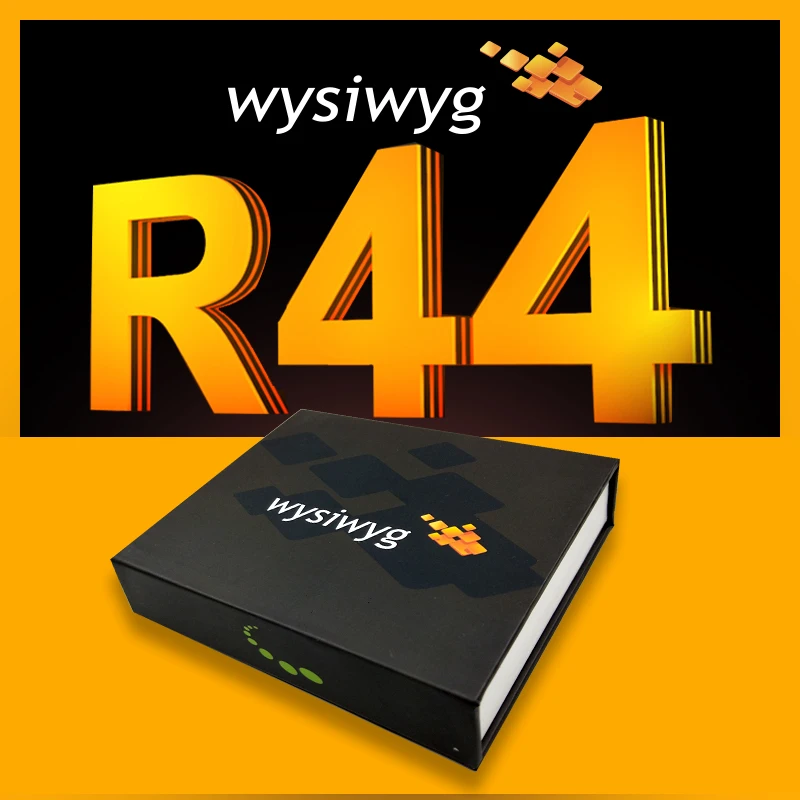 Wysiwyg r44 usb controlador dmx luzes dmx usb máquina de fumaça luz do estágio para discoteca mostra rgb fase a laser update2 r44 dongle