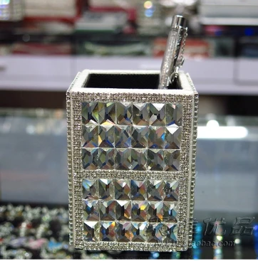 Bling Серебряный квадратный Диаманте кристалл алмаза украшения и контейнер держатель для хранения подарок для девочек