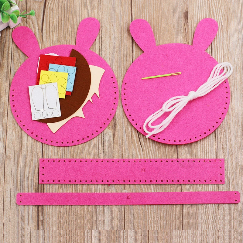 kindergarten lots arts crafts diy toys Colorful Mini Handbag crafts kids educational for children's toys girl/boy christmas gift