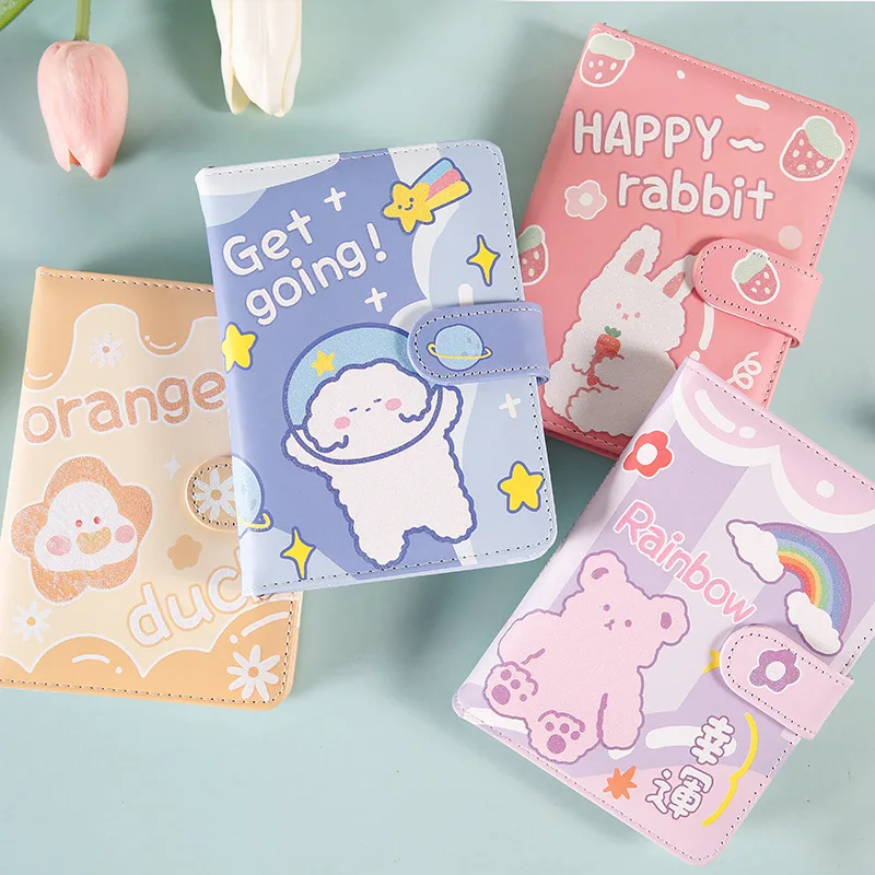 

4 Designs Full-Color Small Magnetic Booklet Maggie's Paradise Series Creative Cute Students Hand Account Diy Decor Notebooks