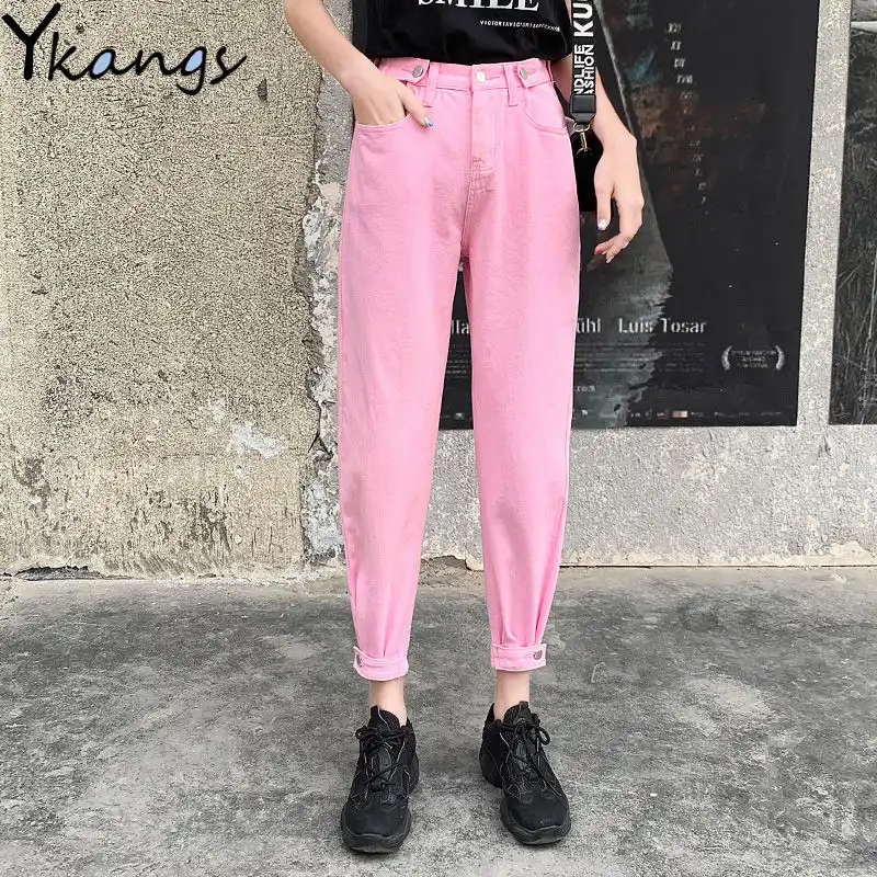 pink jeans for women