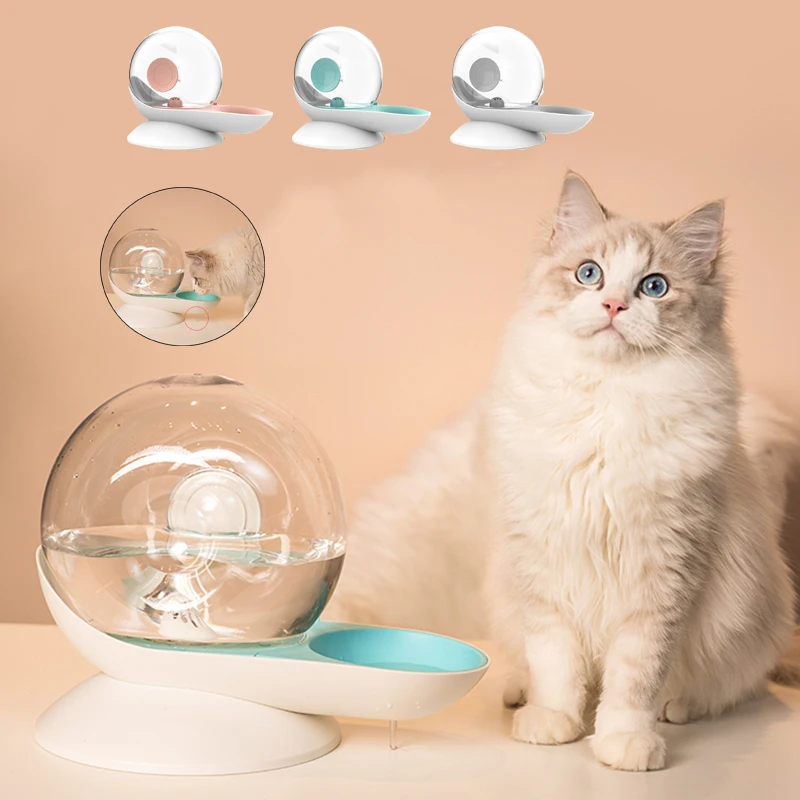 2.8L Cat Automatic Drinker Snails Bubble Fountain Bowl for Cat Water Dispenser Large Feeder Drinker for Cats Pet Cats Supplies