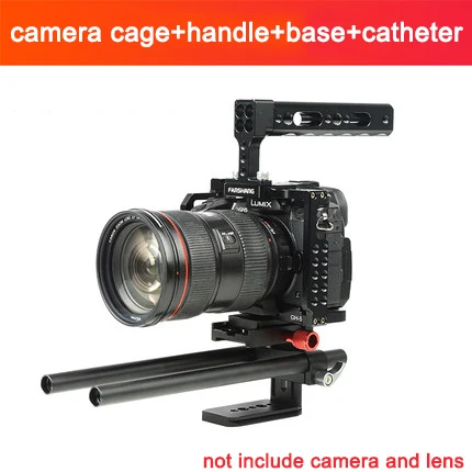 bundle 2 Viltrox камера клетка для Panasonic GH5 GH5S камера защитный чехол с 1/4 ''3/8'' винт Следуйте Фокус ручка сцепление клетка комплект - Цвет: bundle 2