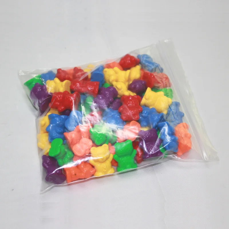 Counting Bears Stacking Cups Montessori Educational Math Toys Color Sorting Matching Game 62pcs/set