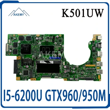 شراءK501UW اللوحة لابتوب For Asus K501UXM K501UQ K501U اللوحة الأصلية DDR4 8G-RAM I5-6200U GTX960M/GTX950M