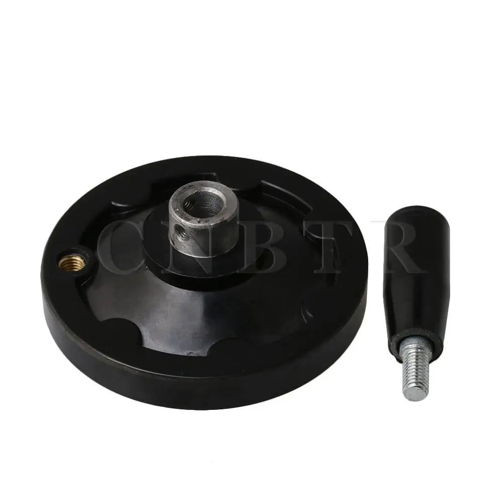

CNBTR Hand Wheel 10cm Dia 1cm Hole Diameter with M5 Screw for Milling Machine