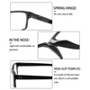Turezing Classic Spring Hinge  Black Reading Glasses for Men and Women HD Eyeglasses Diopter +0.5+1.0+2.0+3.0+4.0+5.0+6.0 4