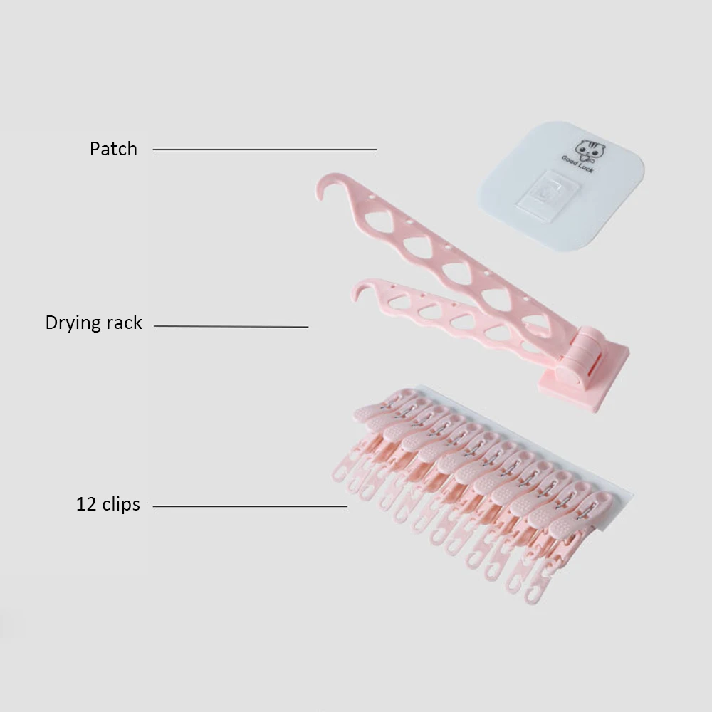 Настенный складной кронштейн для сушки одежды Бытовая дырочная сушилка складные прищепки для одежды носки для ванной крючок для склада