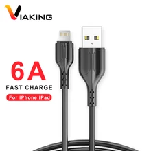 

66W Super Fast Charge 6A Lightning Cable for iPhone 13 12 11 Pro Max X XR XS 8 7 6 6s 5 iPad 5s charging without getting hot