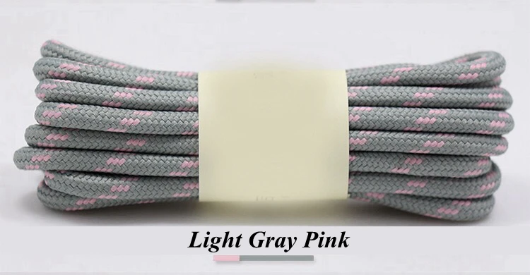 Durable Outdoor Sport Shoelaces - Round, Non-Slip, Multiple Lengths & Colors