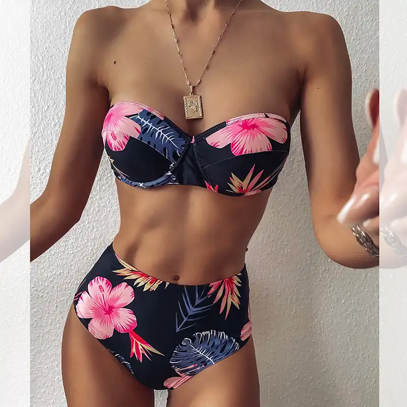 flower print bikini