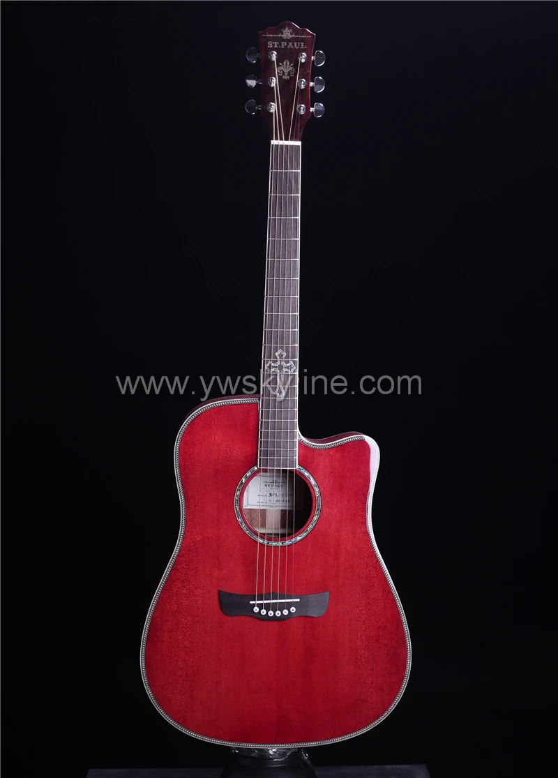 ST. PAUL SPL-D30/SPL-D30C 4" солидная Акустическая гитара из ели, акустическая электрогитара