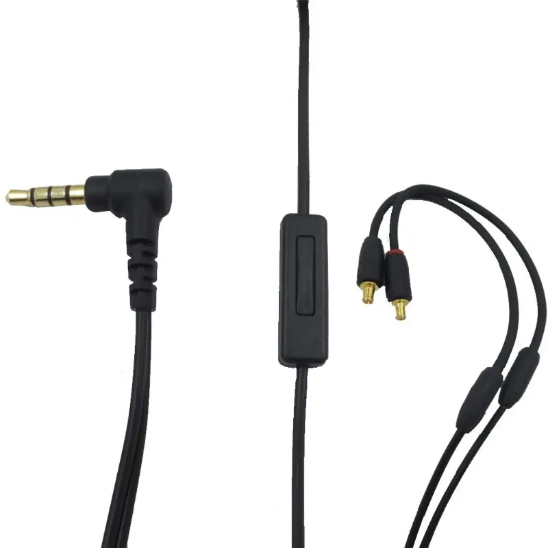 Черный A2DC аудио кабель Шнур для наушников для ATH-LS50/70/200/300/400/50 гарнитура с микрофоном C90F - Цвет: Черный