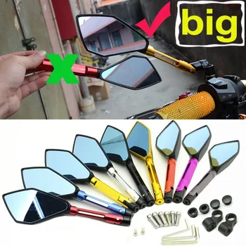 

Hot Motorcycle rear-view mirror Blue glass pass Reflector Big Large mirror surface