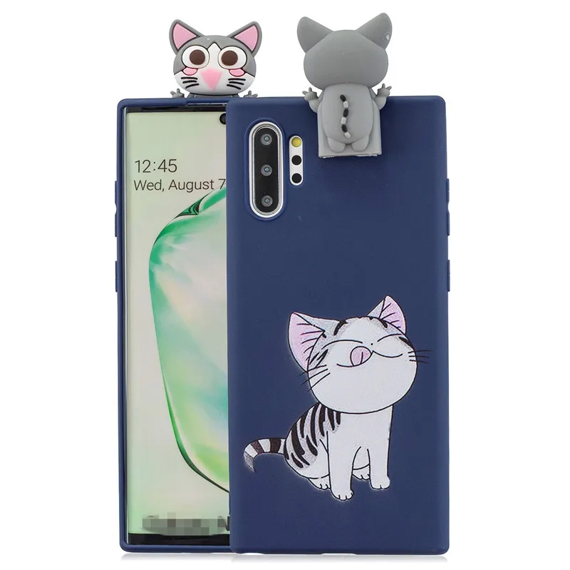 3D мягкий ТПУ чехол для samsung Note 10 Plus 9 8 панда Единорог кошка Медведь чехол для Galaxy S8 S9 S10 Plus S10E Поддержка Подставка для телефона