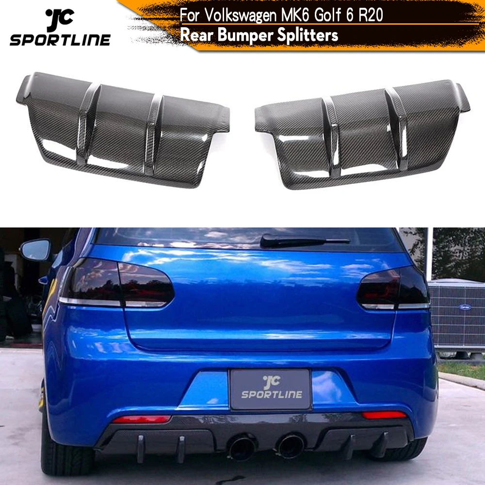 Углеродного волокна/FRP задний бампер для губ крышка планки Volkswagen Golf 6 VI MK6 R20 2010 2011