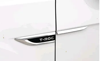 

Car Wing Side Fender Emblem Badge Sticker Trim Original Car Styling 4pcs / set For Volkswagen T-Roc 2018 2019