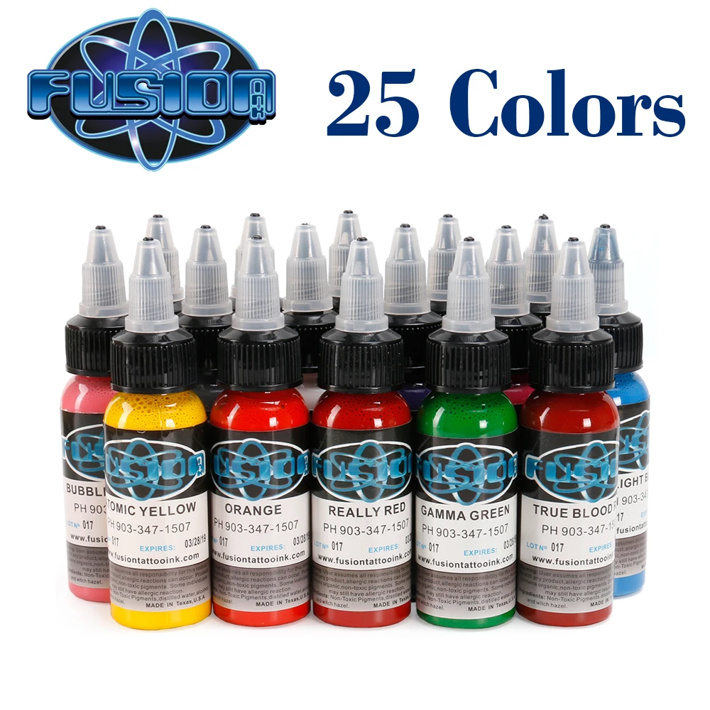 

25Pcs Tattoo Ink Set Microblading Permanent Makeup Art Pigment 30ml Tattoo Paint for Eyebrow Eyeliner Lip Body